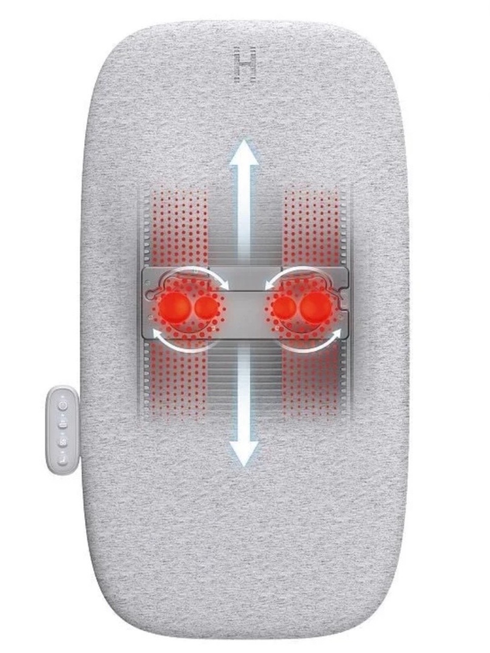 Homedics - Slim Profile Modern Massage Cushion with Heat - Gray New